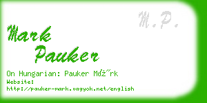 mark pauker business card